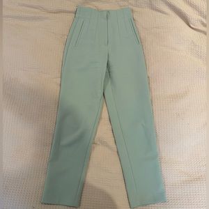 Zara Mint Green High-Waisted Trousers
